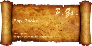 Pap Zsóka névjegykártya